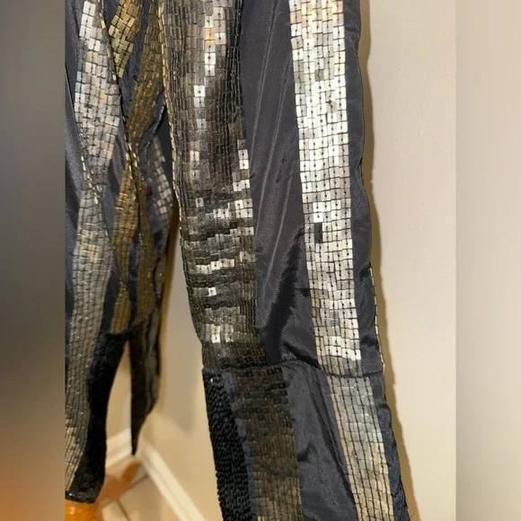 Free People Bianca Striped Sequin/Beaded Open Front Jacket,Size-Small - Picture 13 of 14